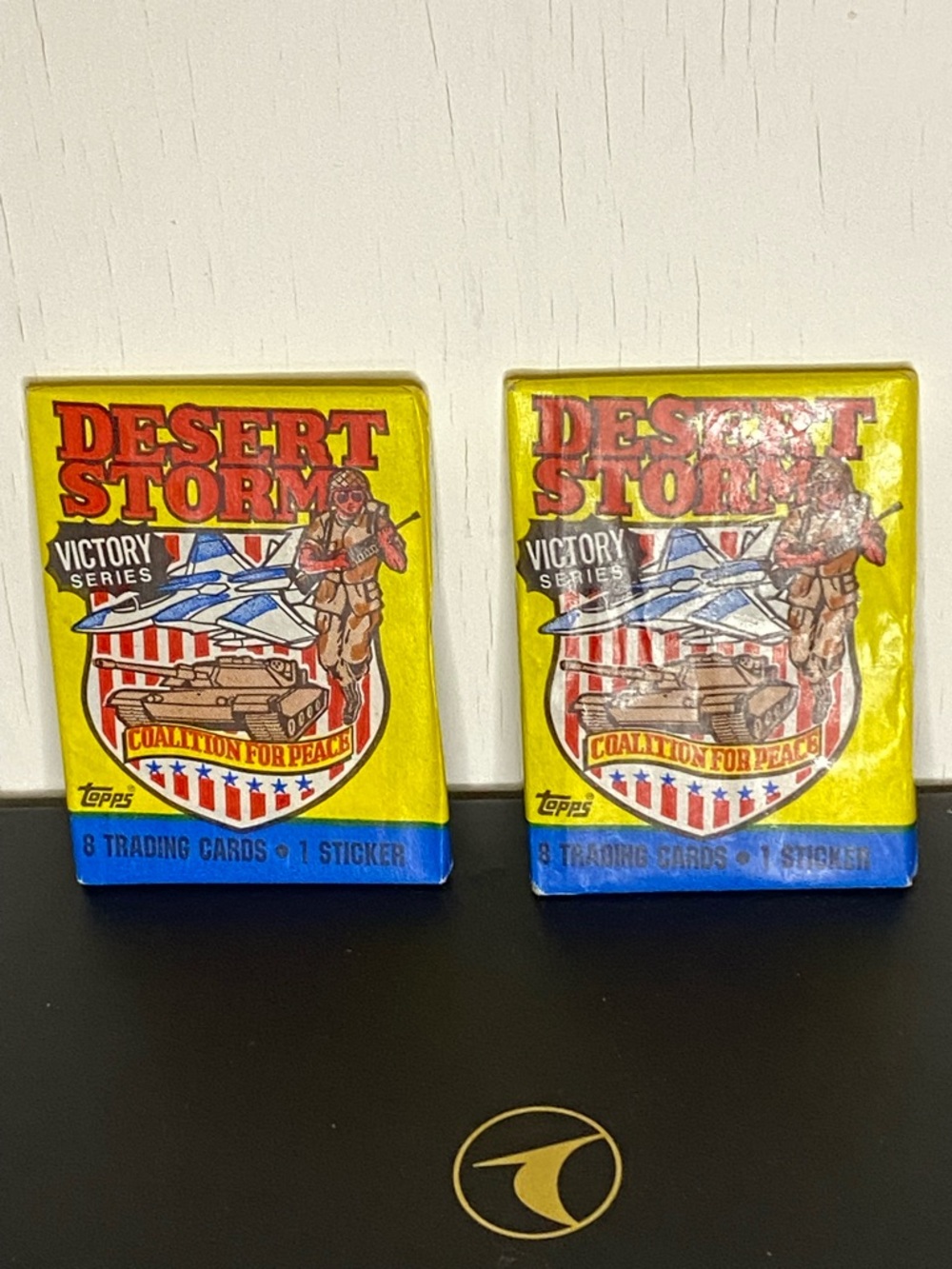 Desert Storm Victory Series Trading Card Packs - Yellow & Blue 1991